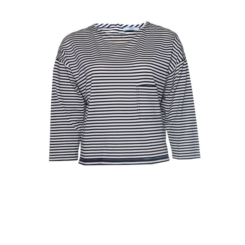 Prada Striped Top With Pocket